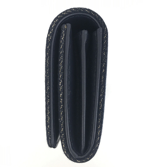 Chanel Deauville lame denim long mark blue wallet flap wallet Coco bifold - Picture 3 of 8